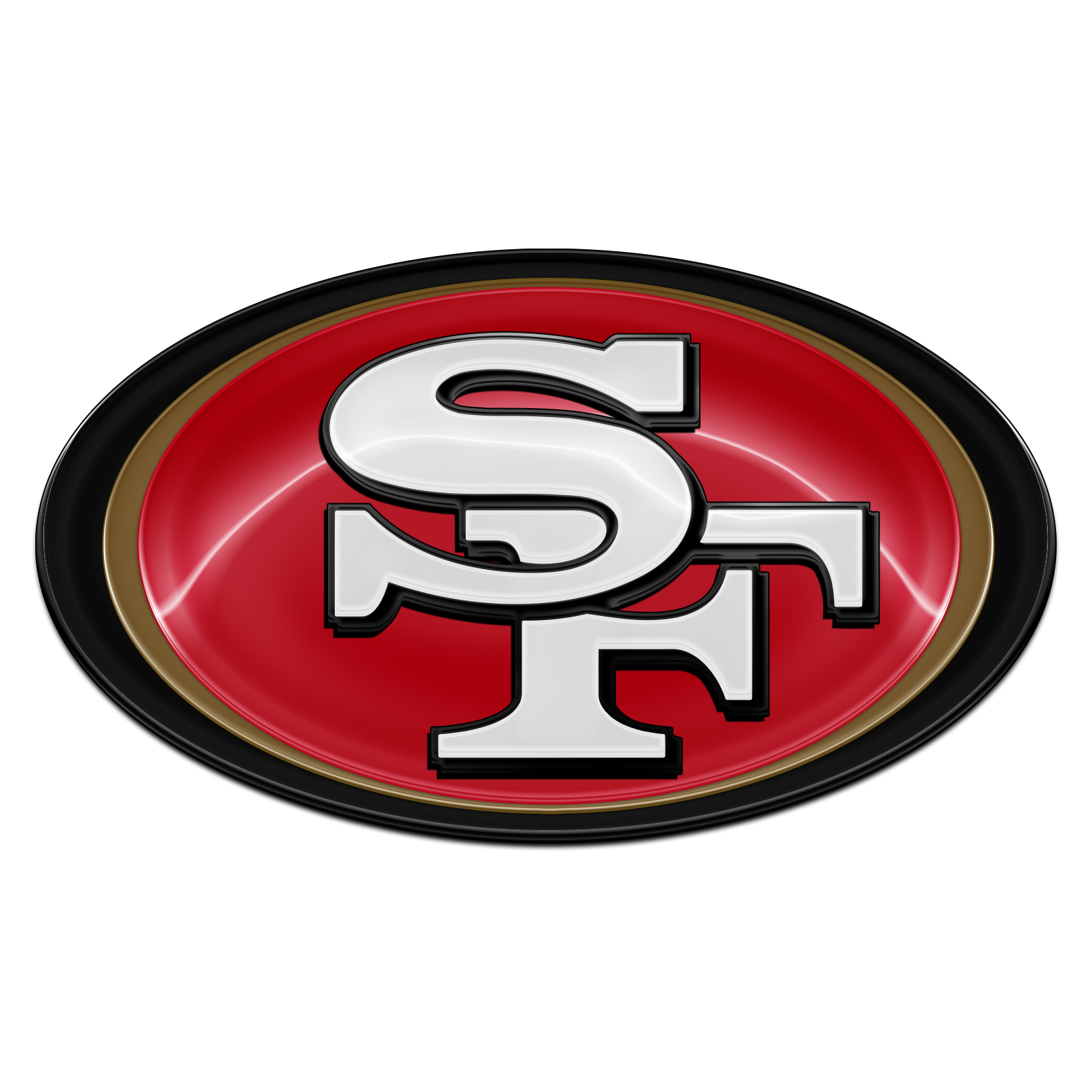 San Francisco 49ers Crystal Logo vinyl decal